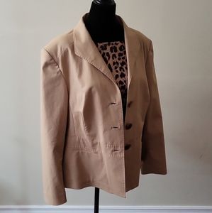 NWOT Lafayette 148 New York Single Breasted Blazer in Tan